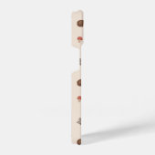 Cute Woodland Hedégel & Mushroom Pattern iPhone Hoesje (Rechterkant)