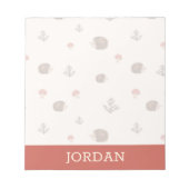 Cute Woodland Hedégel & Mushroom Pattern Notitieblok (Voorkant)