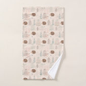 Cute Woodland Hedegel Pattern Bad Handdoek (Handdoek)