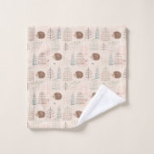 Cute Woodland Hedegel Pattern Bad Handdoek (Wasdoekje)