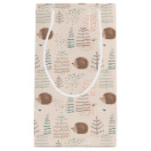 Cute Woodland Hedegel Pattern Klein Cadeauzakje (Voorkant)