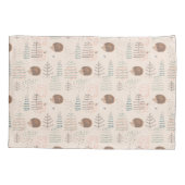 Cute Woodland Hedegel Pattern Kussensloop (Achterkant)