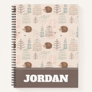 Cute Woodland Hedegel Pattern Notitieboek