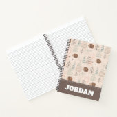 Cute Woodland Hedegel Pattern Notitieboek (Binnen)
