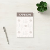 Cute Woodland Hedegel Pattern Post-it® Notes (Kantoor)