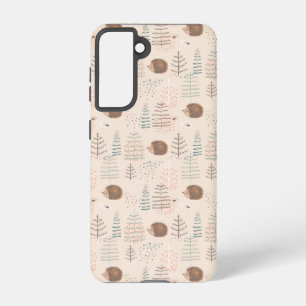 Cute Woodland Hedegel Pattern Samsung Galaxy Hoesje