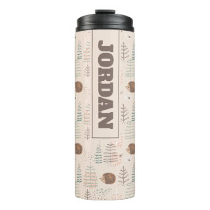 Cute Woodland Hedegel Pattern Thermosbeker