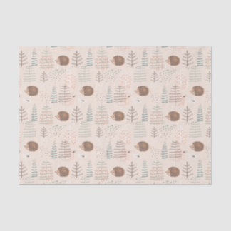 Cute Woodland Hedegel Pattern Tissuepapier