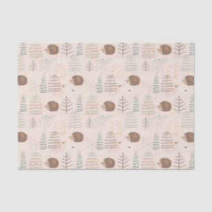 Cute Woodland Hedegel Pattern Tissuepapier