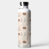 Cute Woodland Hedegel Pattern Waterfles (Rechts)