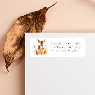 Cute Woodland Herten Retouradres Etiket