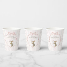 Cute Woodland Konijn Aquarel Meisje Baby Shower