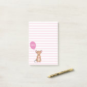 Cute Woodland Mouse | Aangepaste post-it notities Post-it® Notes (Op bureau)