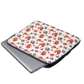 Cute Woodland Squirrel Autumn Pattern Laptop Sleeve (Voorkant onderkant)