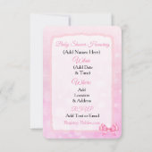 Cute Woodlands Animaux Fox Baby shower Invitation (Dos)