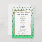 Cute Woodlands Animaux Fox Baby shower Invitation (Dos)