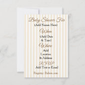 Cute Woodlands Animaux Fox Baby shower Invitation (Dos)