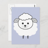 Cute Wooly Lamb Face Briefkaart (Voorkant / Achterkant)