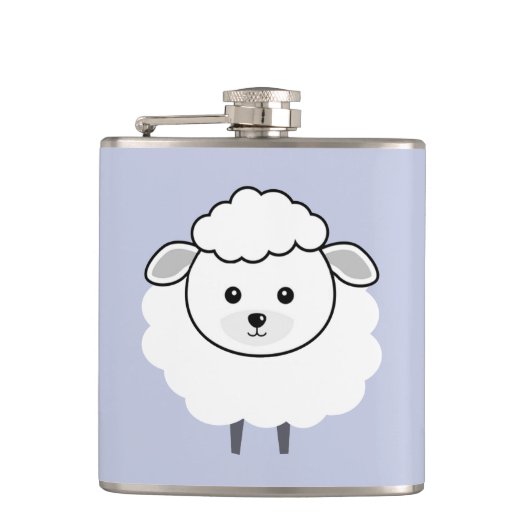 Cute Wooly Lamb Face Heupfles (Voorkant)