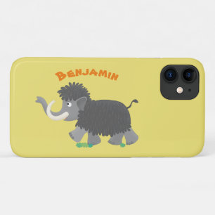 Cute wooly mammoth cartoon-illustratie iPhone 11 hoesje