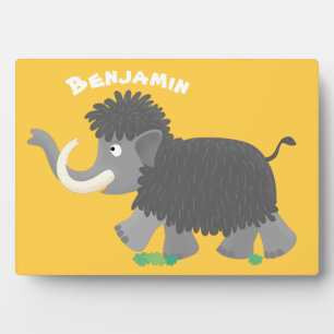 Cute wooly mammoth cartoon-illustratie fotoplaat