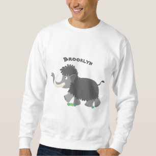 Cute wooly mammoth cartoon-illustratie trui