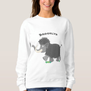 Cute wooly mammoth cartoon-illustratie trui