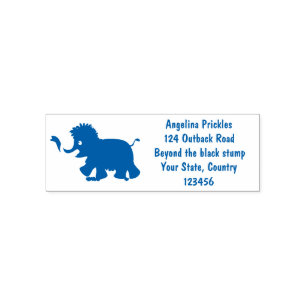 Cute wooly mammoth cartoon-illustratie zelfinktende stempel