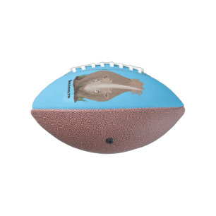 Cute wooly rhino elasmotherium cartoon american football