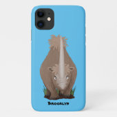 Cute wooly rhino elasmotherium cartoon Case-Mate iPhone case (Achterkant)