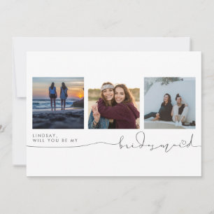 Cute word m'n Bridesmaid drie foto's.