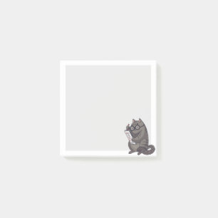 Cute Working Cat in Glasses Post-it® Notes