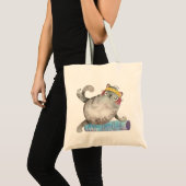 Cute Workout Cat Tote Bag (Voorkant (product))