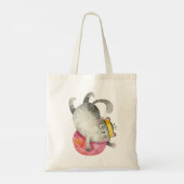 Cute Workout Cat Tote Bag (Achterkant)