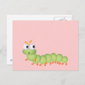 Cute Worm Briefkaart (Voorkant / Achterkant)