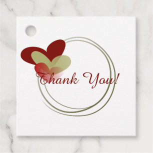 Cute Wreath met hart Bedankjes Labels