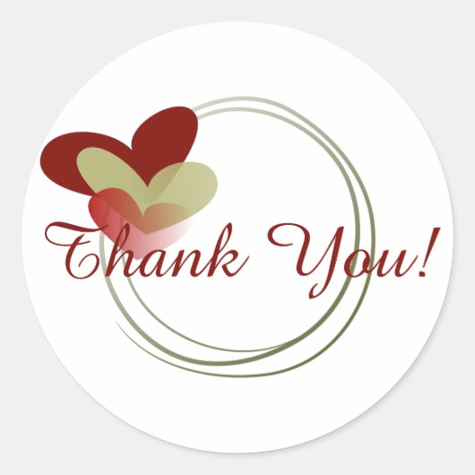 Cute Wreath met hart Ronde Sticker (Voorkant)