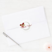 Cute Wreath met hart Ronde Sticker (Envelop)