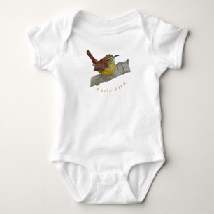 Cute Wren "Early Bird Baby Outfit" Romper