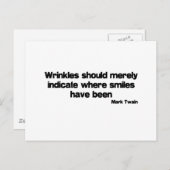 Cute, Wrinkles quote Briefkaart (Voorkant / Achterkant)