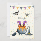 Cute Wyed Fun is een halloween party Kaart (Achterkant)