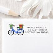 Cute Xmas Bike met Gifts CUSTOM Mailing Label (Insitu)
