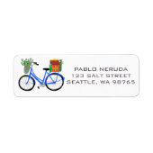 Cute Xmas Bike met Gifts CUSTOM Mailing Label (Voorkant)
