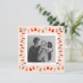 Cute Xmas Famille Photo Noël carte postale (Debout devant)