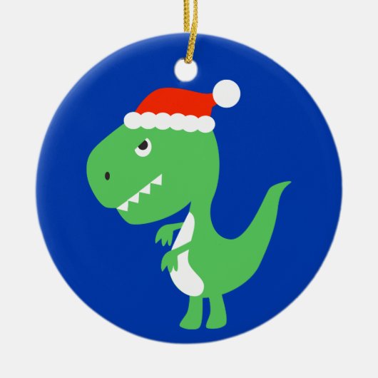 Cute Xmas Kerstmis Dinosaur Dino Ornament (Voorkant)