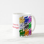 Cute Xmas Pattern Kitten Crowd Koffiemok (Voorkant rechts)