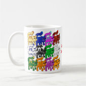 Cute Xmas Pattern Kitten Crowd Koffiemok (Links)