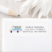 Cute Xmas RV Motorhome Pink CUSTOM Étiquette de me (En situation)