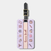 Cute Yami Kawaii Pastel Bagagelabel (Voorkant verticaal)