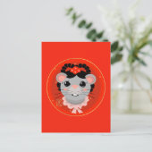 Cute Year of the Rat Briefkaart (Staand voorkant)